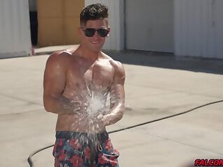 Oliver Marks and Trevor Brooks fuck on a hot summer day